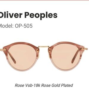 Oliver People’s OP-505 sunglasses rose gold